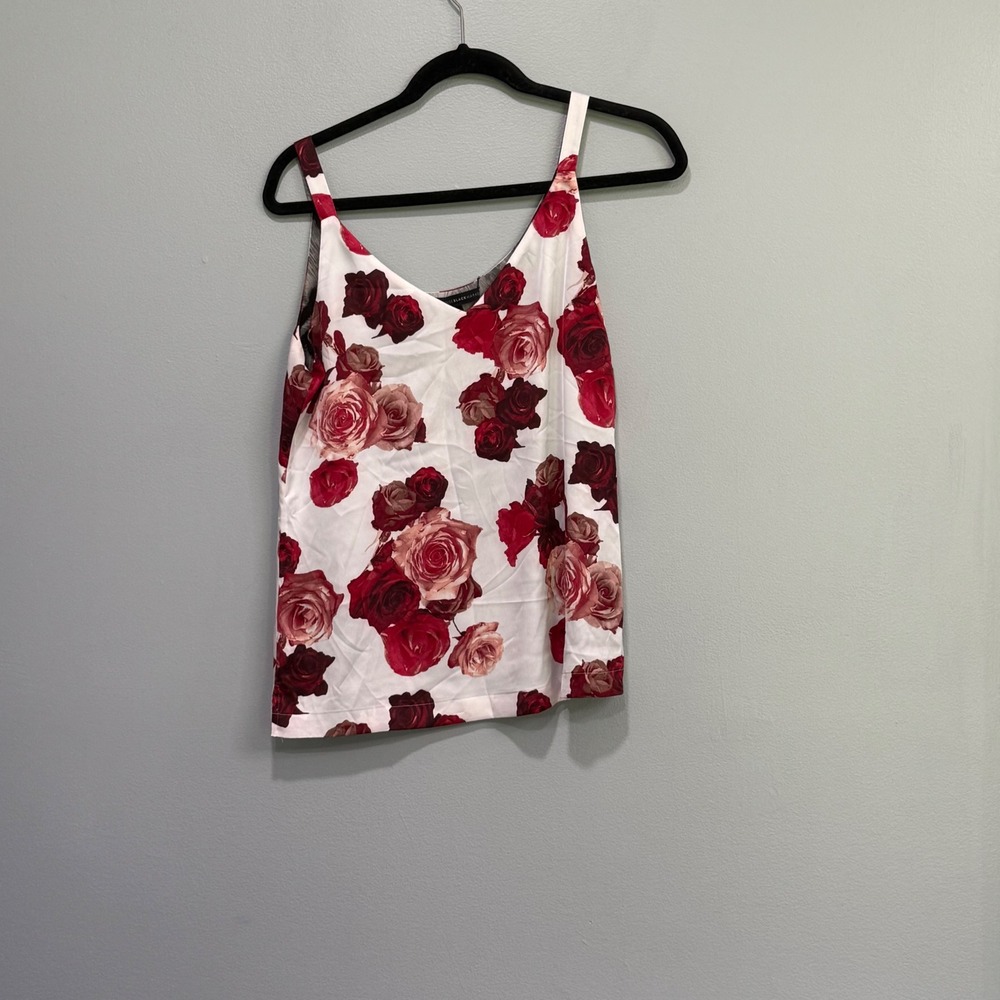 White House Black Market Reversible Rose Floral Animal Print Cami XS